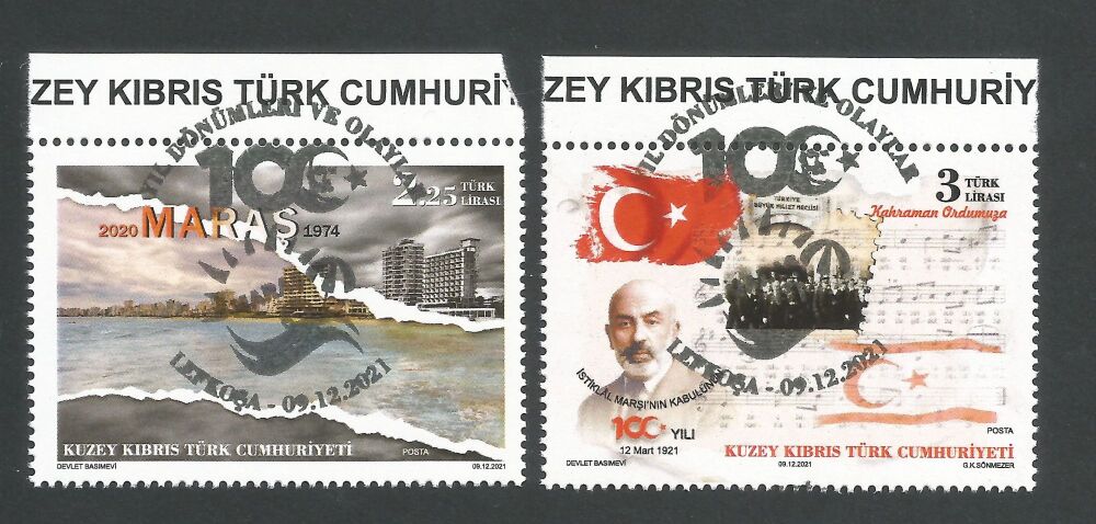 North Cyprus Stamps SG 0871-72 2021 Anniversaries and Events - CTO USED (n348)