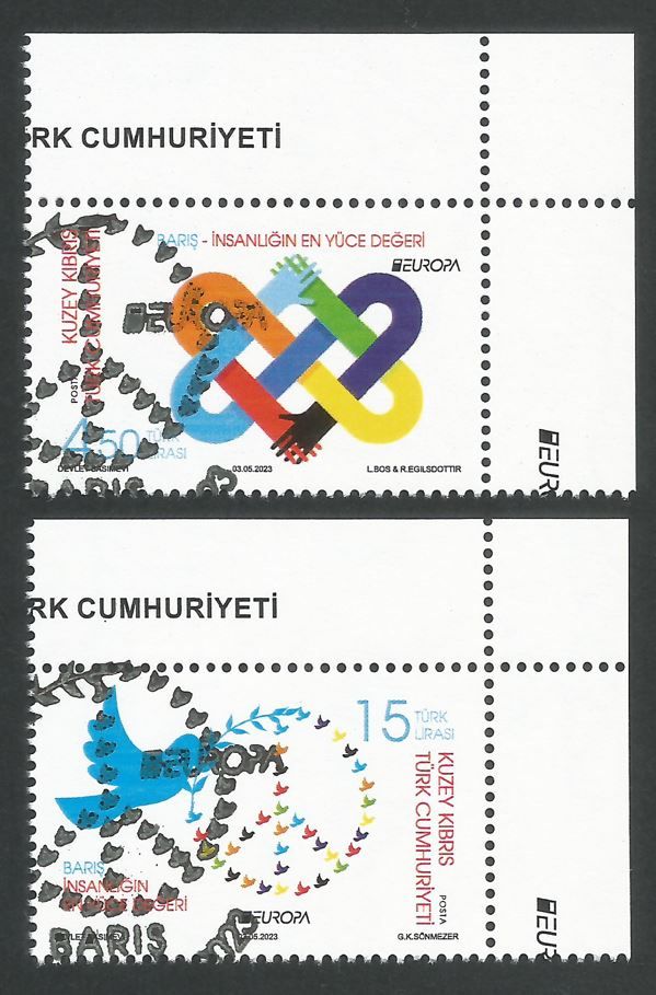North Cyprus Stamps SG 2023 (b) Europa Peace The Highest Value of Humanity 