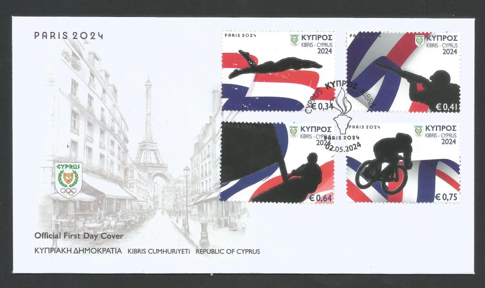 Cyprus Stamps SG 2024 (c) Olympic Games Paris 2024 - Official FDC