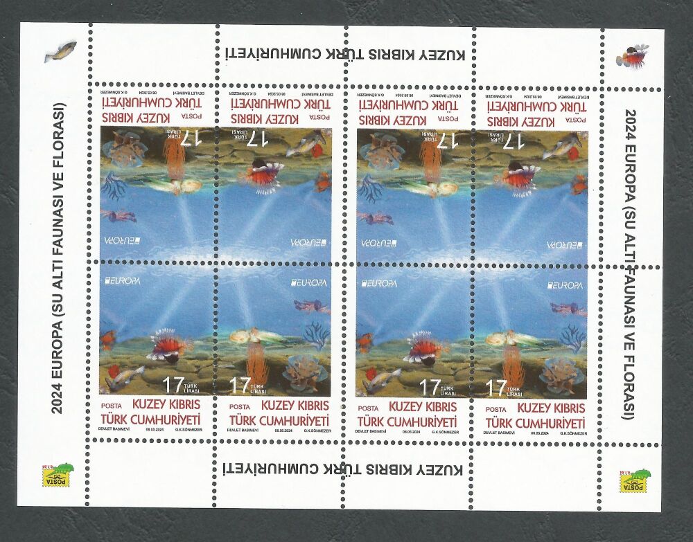 North Cyprus Stamps SG 2024 (c) EUROPA Fauna and Flora - Full Sheet MINT