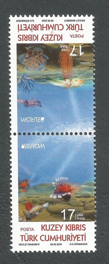 North Cyprus Stamps SG 2024 (c) EUROPA Fauna and Flora Tete-Beche - MINT