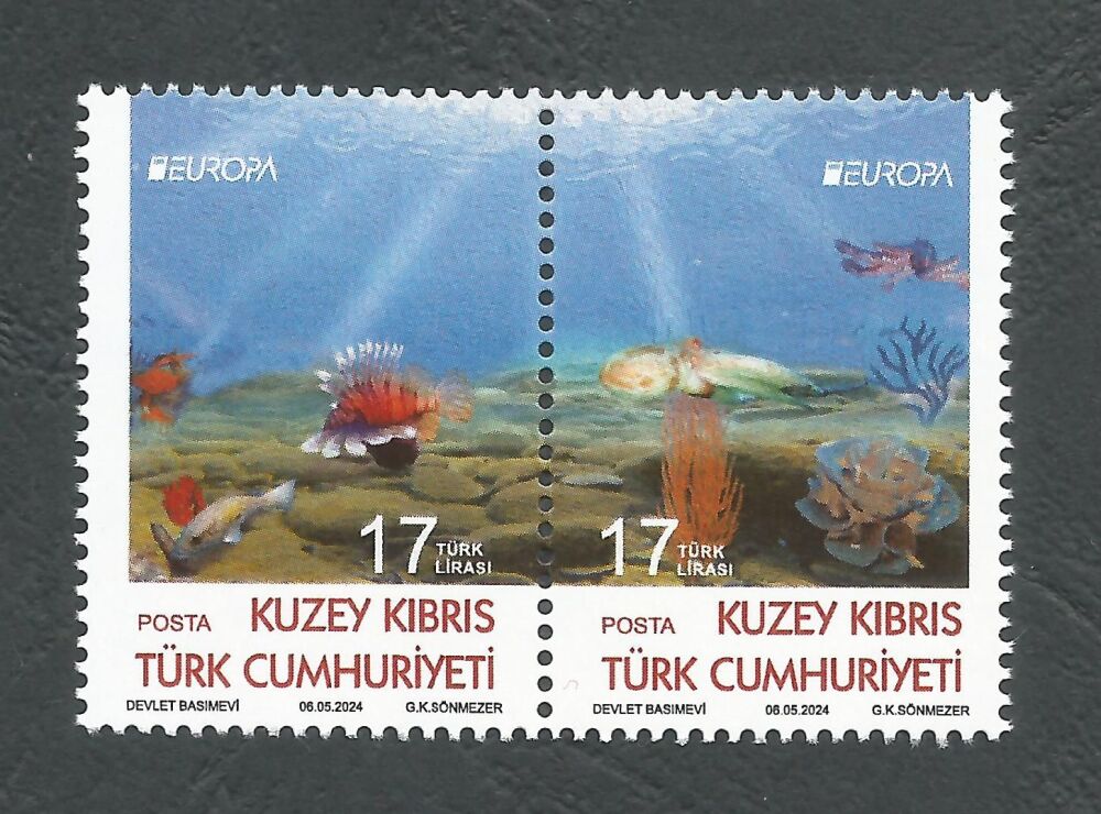 North Cyprus Stamps SG 2024 (c) EUROPA Fauna and Flora Se-Tenent - MINT