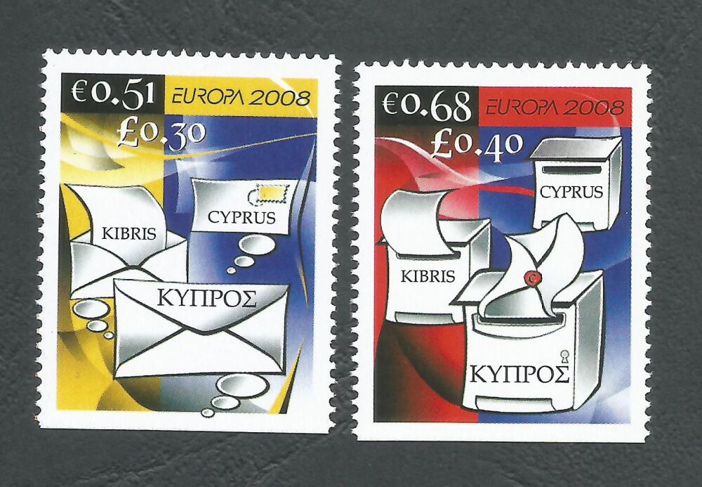 Cyprus Stamps SG 1162-63 2008 Europa The Letter Booklet Pair - MINT (n414)