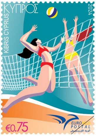 Cyprus Stamps Euromed 2024 Sports in the Mediterranean sample img