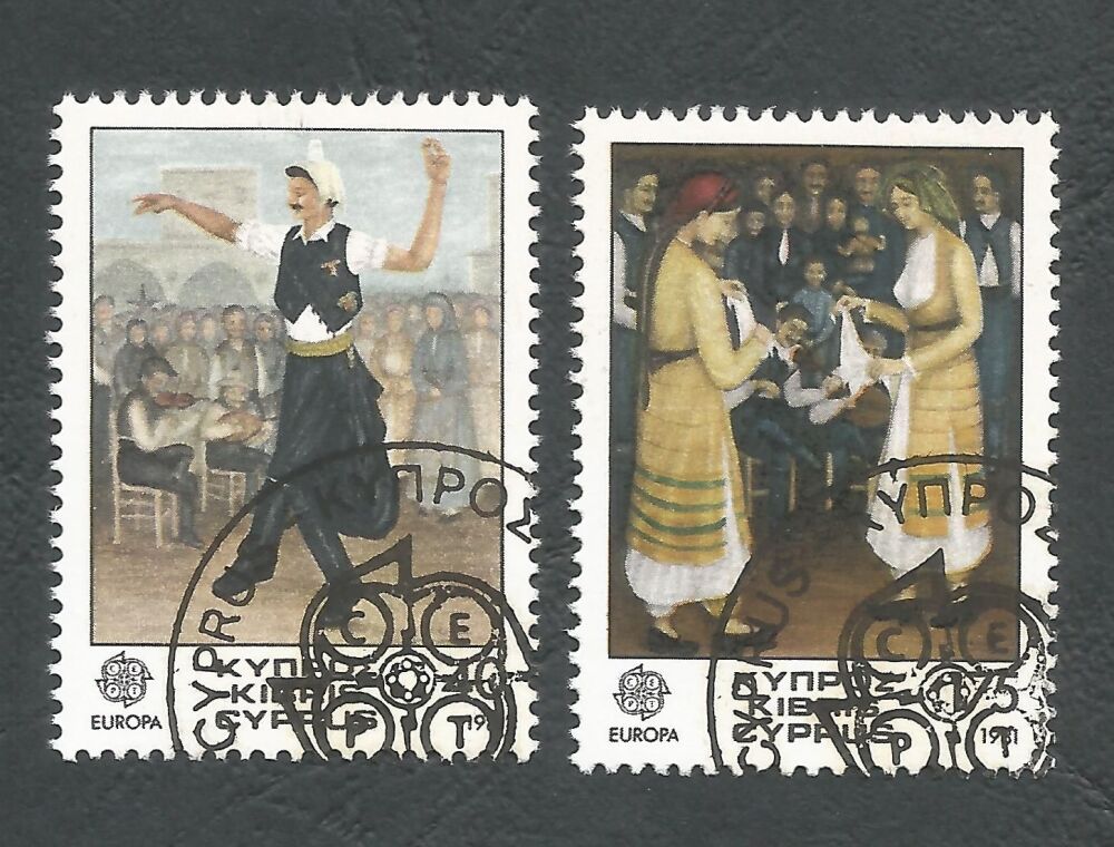 Cyprus Stamps SG 567-68 1981 Europa Folklore - USED (n524)