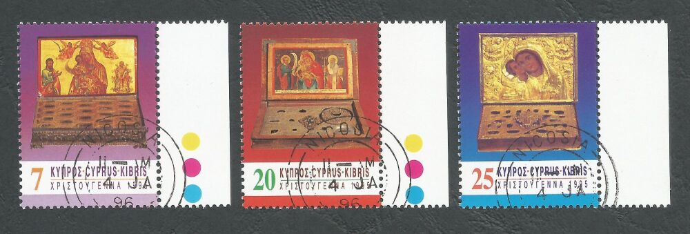 Cyprus Stamps SG 897-99 1995 Christmas Relic Casks - USED (n534)