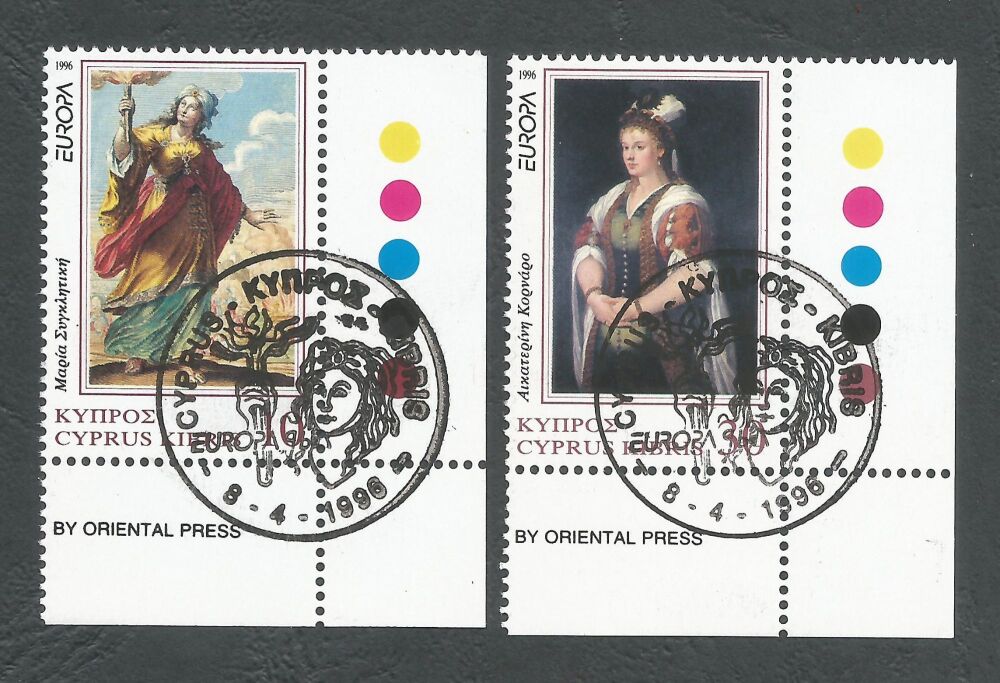 Cyprus Stamps SG 904-05 1996 Europa Famous Women - USED (n556)