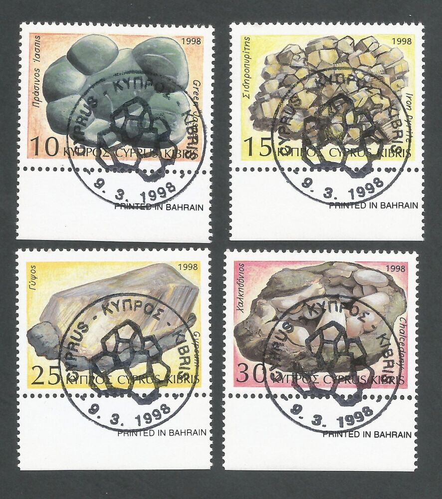 Cyprus Stamps SG 934-37 1998 Minerals - CTO USED (n564)