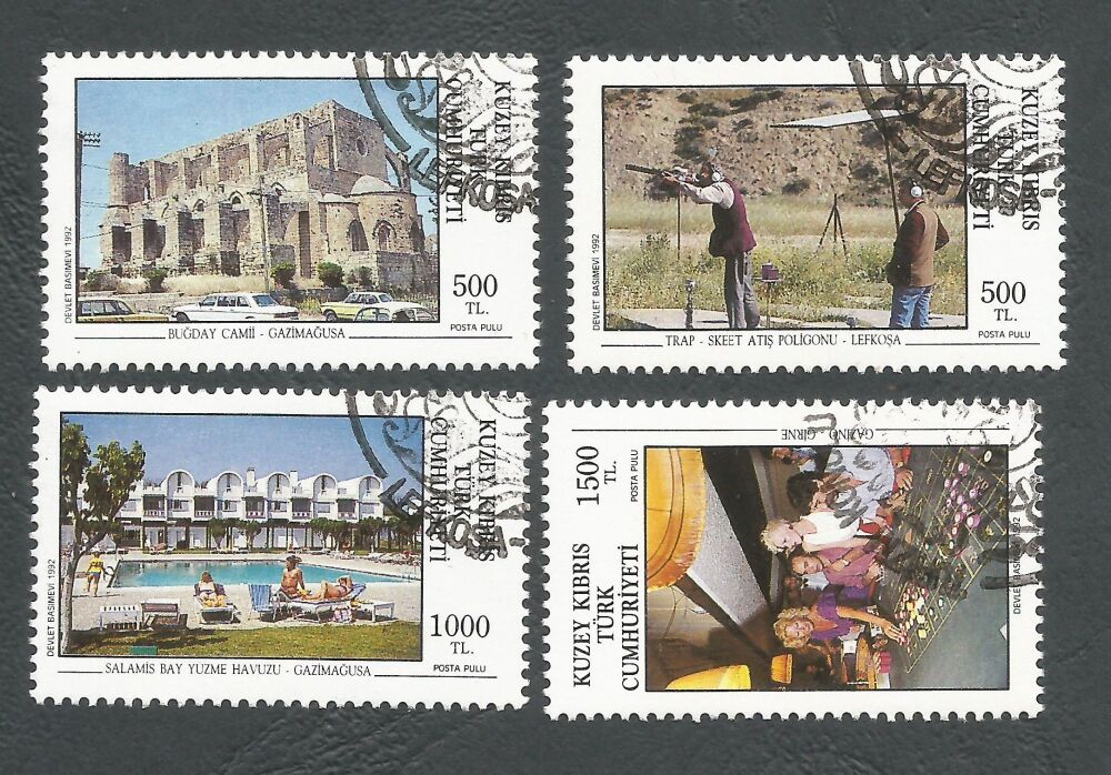 North Cyprus Stamps SG 330-33 1992 Tourism 2nd Series - CTO USED (n596)