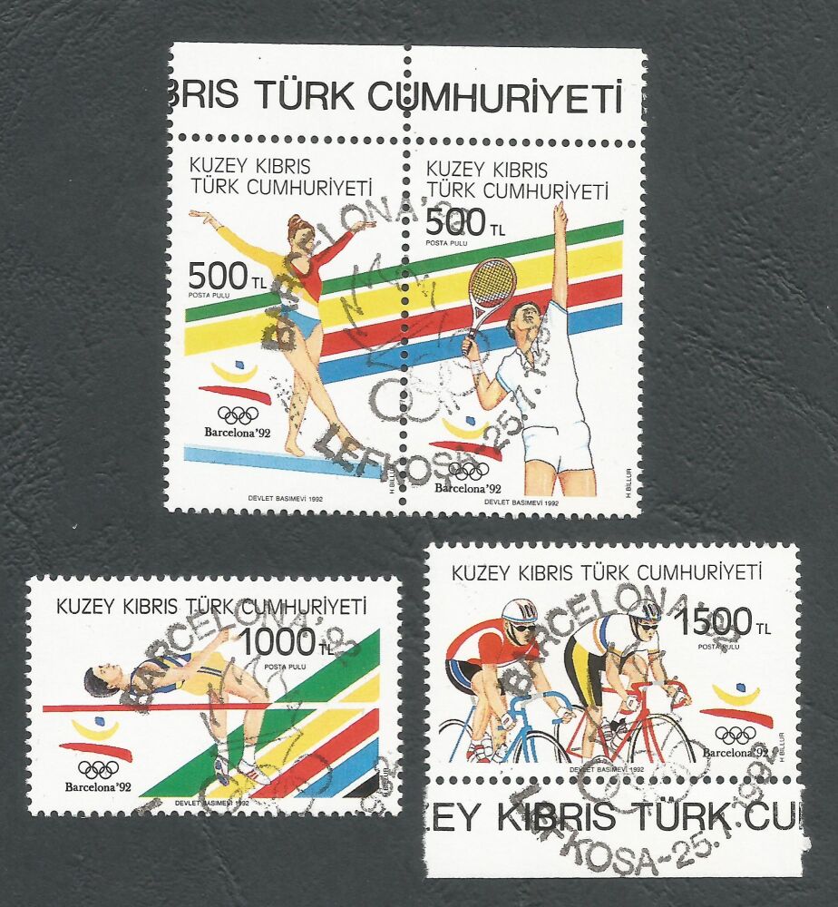 North Cyprus Stamps SG 336-39 1992 Barcelona Olympic games - CTO USED (n597)