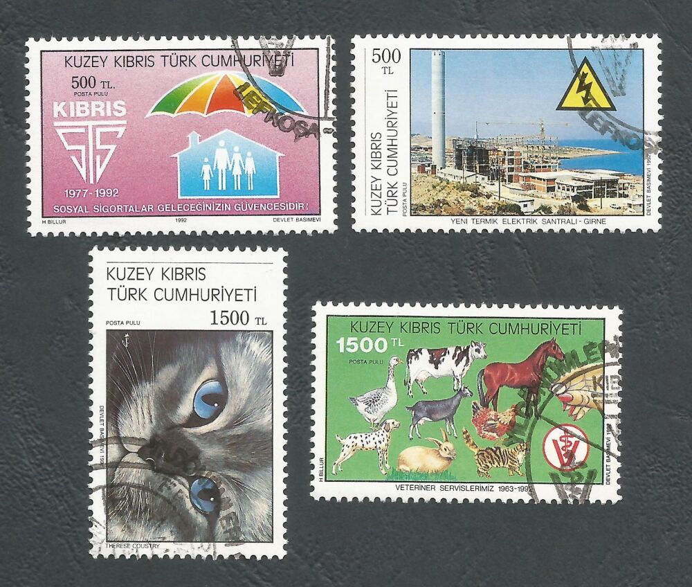 North Cyprus Stamps SG 340-43 1992 Anniversaries and Events - CTO USED (n598)