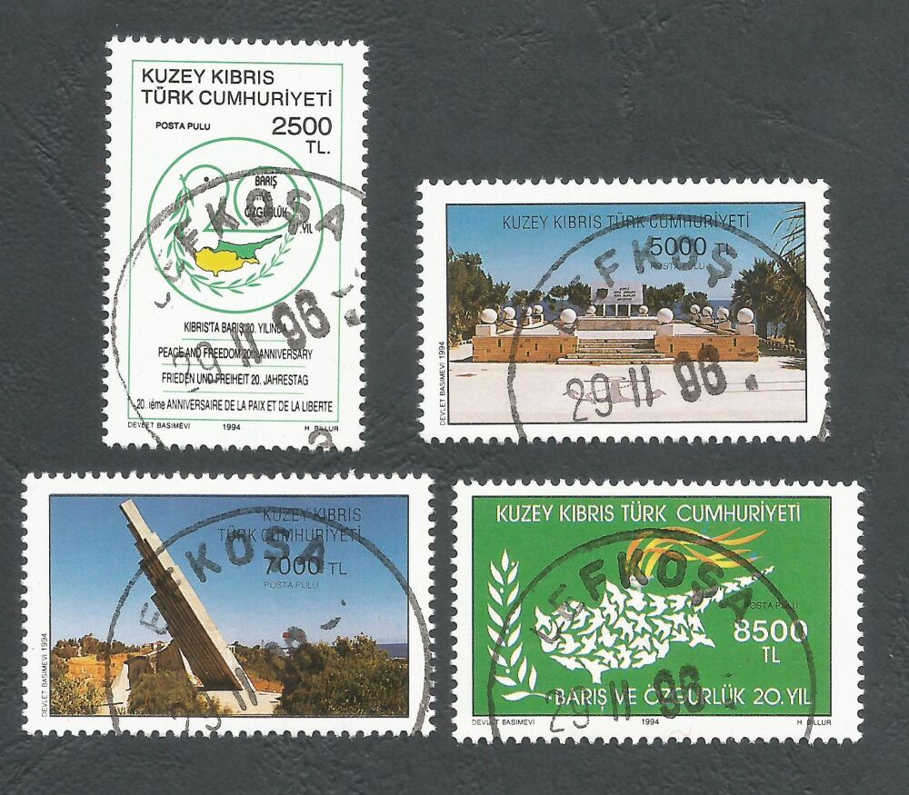 North Cyprus Stamps SG 376-79 1994 20th Landings - USED (n603)