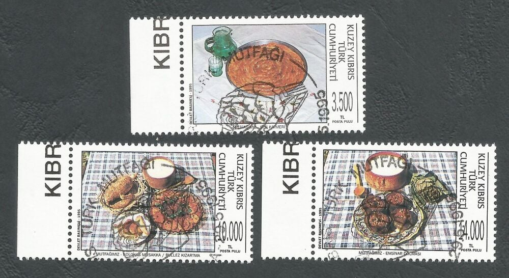 North Cyprus Stamps SG 396-98 1995 Turkish Cypriot Food - CTO USED (n605)