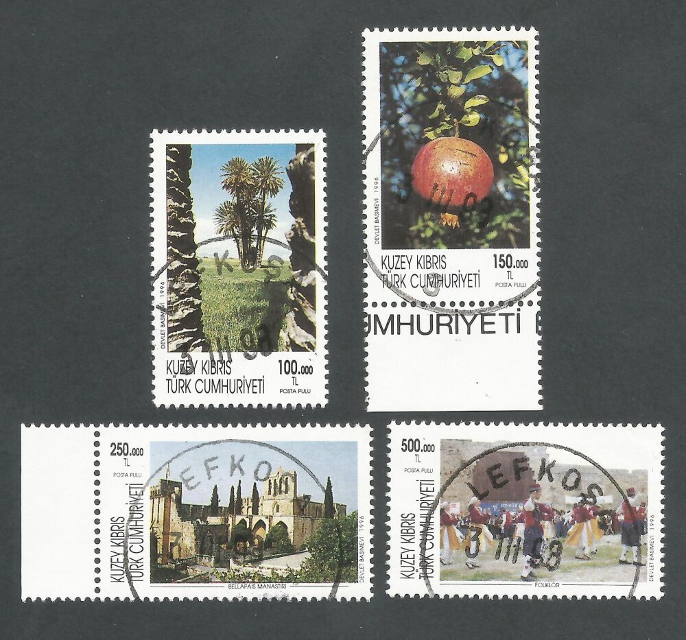 North Cyprus Stamps SG 422-25 1996 Tourism - CTO USED (n612)