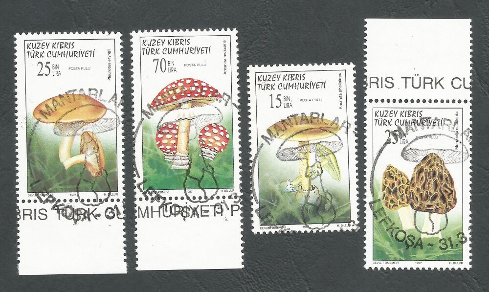 North Cyprus Stamps SG 438-41 1997 Fungi Mushrooms - CTO USED (n615)