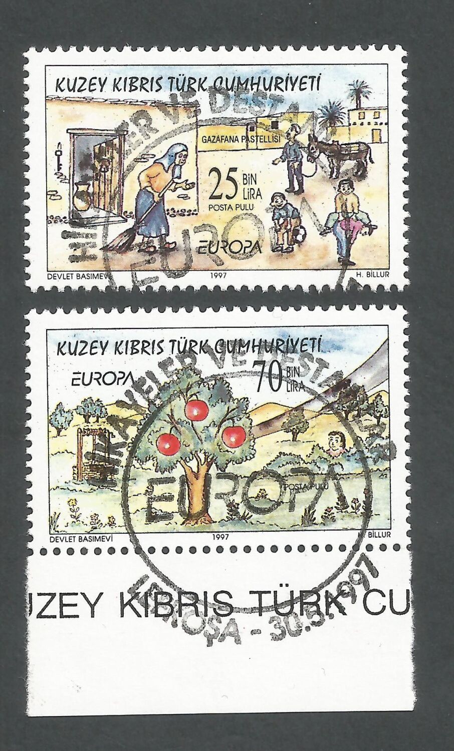 North Cyprus Stamps SG 443-44 1997 Europa Tales and Legends - CTO USED (n61