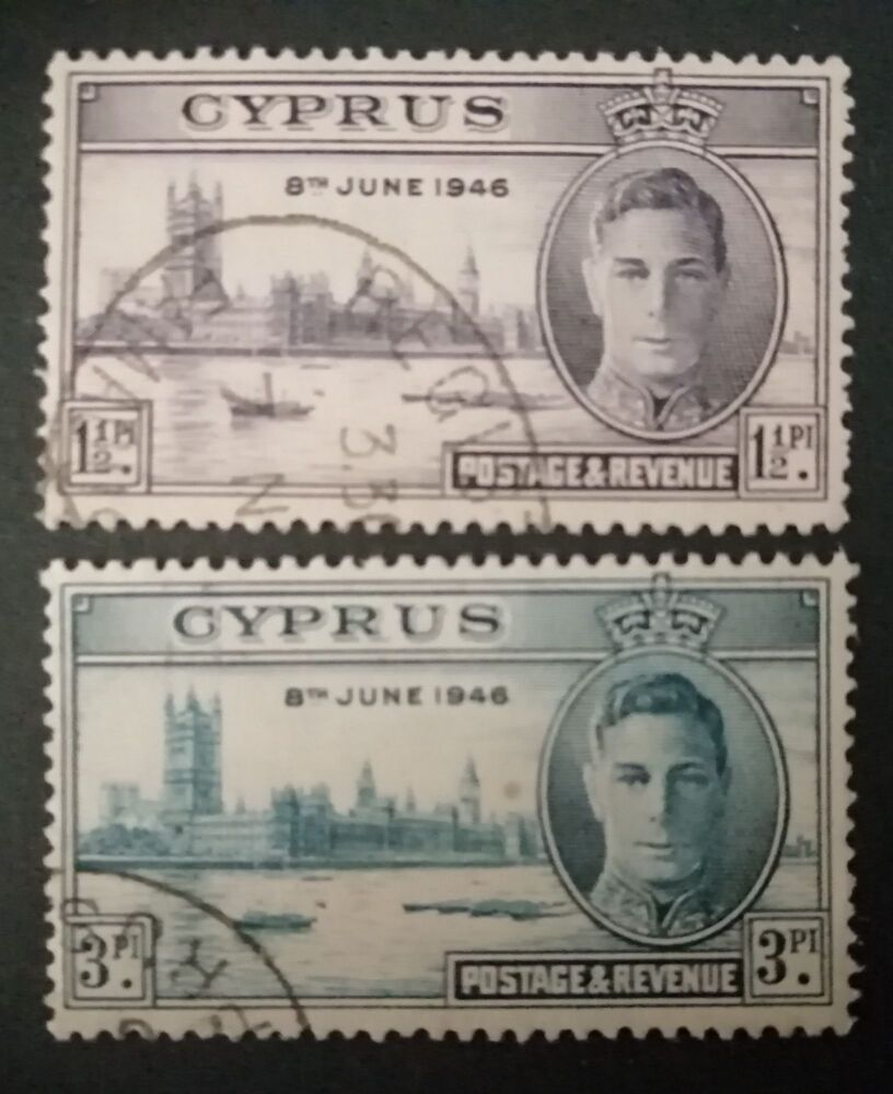 Cyprus Stamps SG 164-65 1946 Victory - USED (n758)