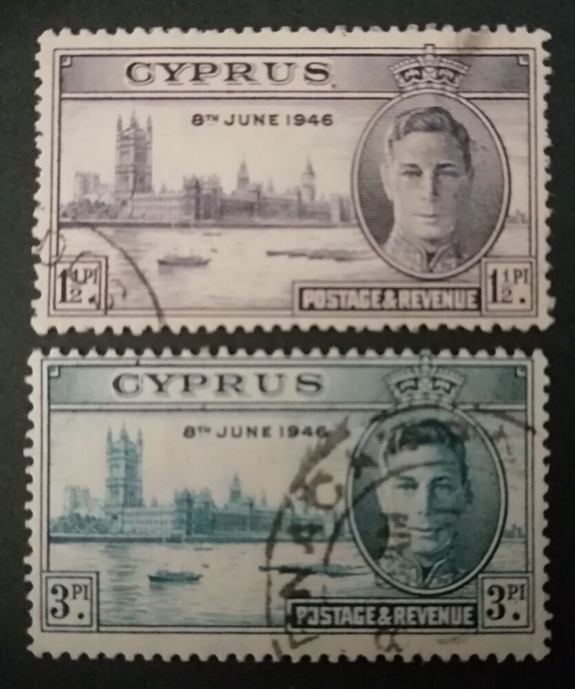 Cyprus Stamps SG 164-65 1946 Victory - USED (n759)