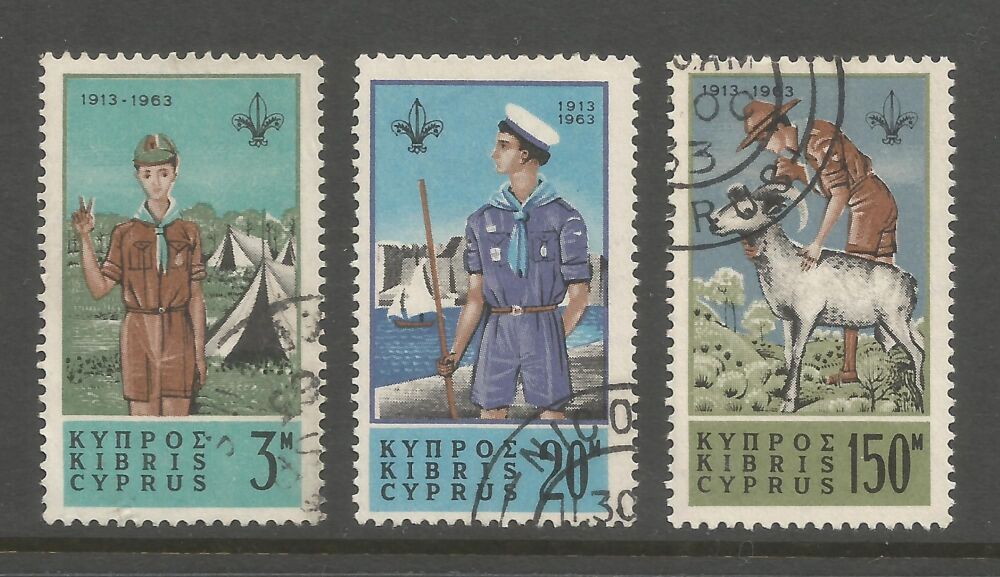 Cyprus Stamps SG 229-31 1963 Boy Scouts - USED (n819)