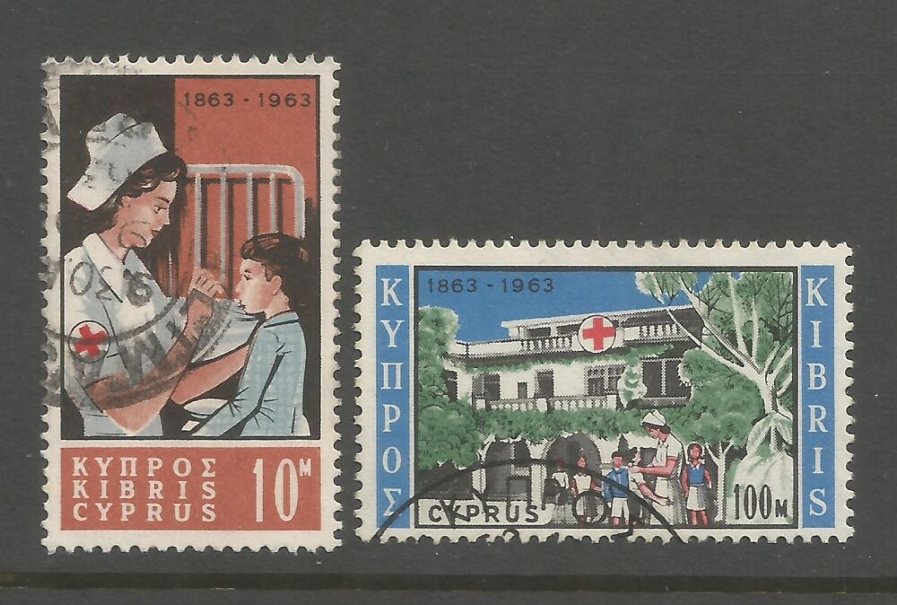 Cyprus Stamps SG 232-33 1963 Red Cross - USED (n820)