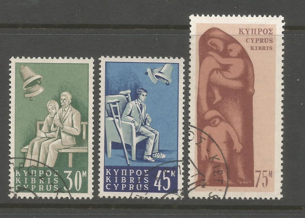 Cyprus Stamps SG 259-61 1965 Social Insurance Law - USED (n836)