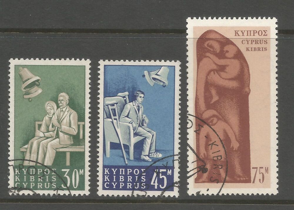 Cyprus Stamps SG 259-61 1965 Social Insurance Law - USED (n837)