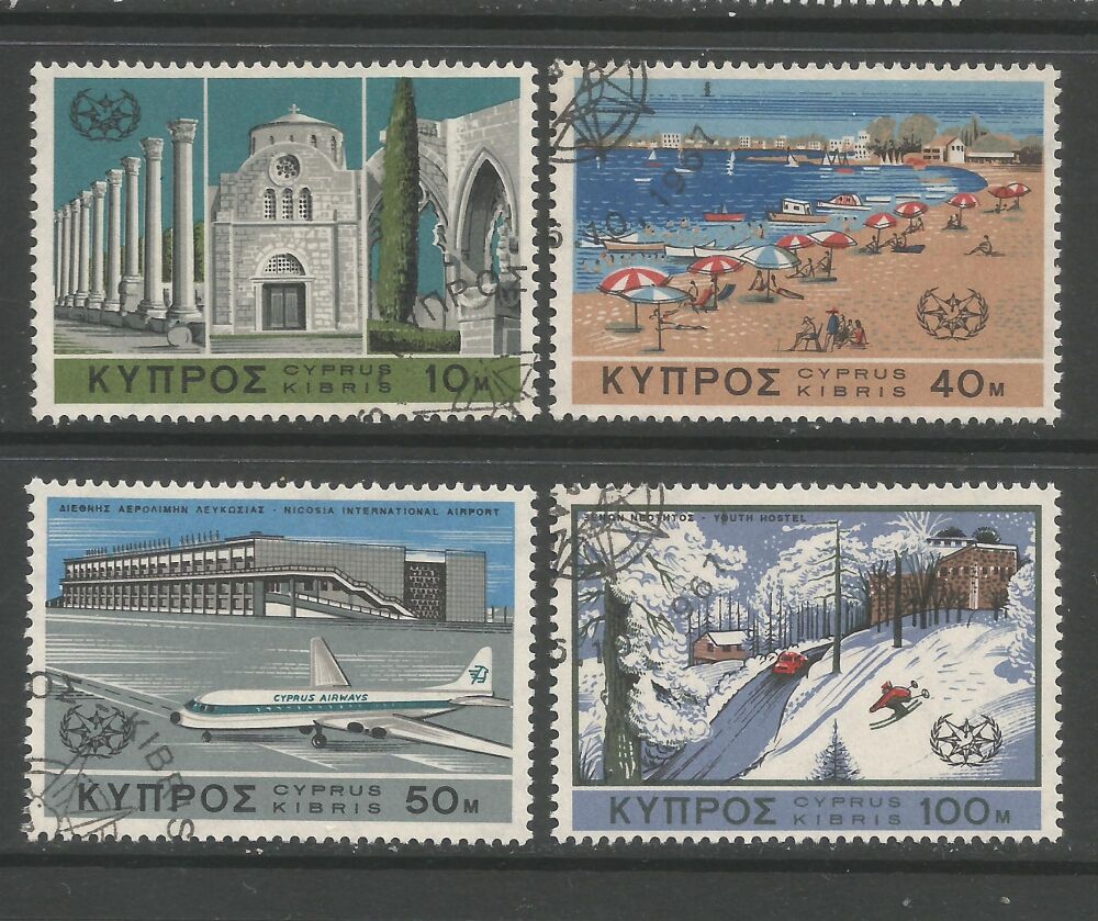 Cyprus Stamps SG 309-12 1967 Tourist Year - USED (m826)