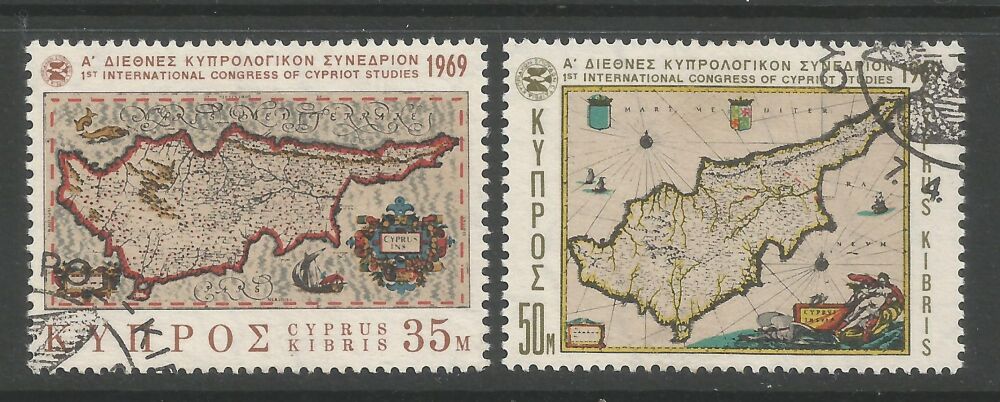 Cyprus Stamps SG 329-30 1969 1st Cypriot Studies - USED (n833)