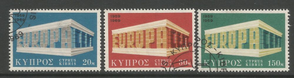 Cyprus Stamps SG 331-33 1969 Europa - USED (n843)