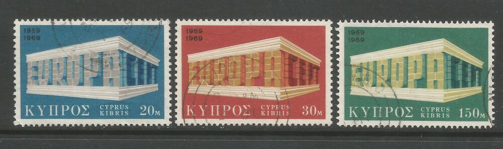 Cyprus Stamps SG 331-33 1969 Europa - USED (n842)