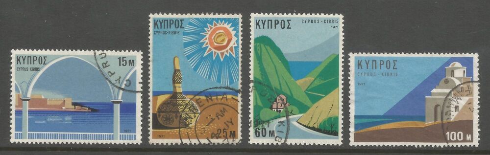 Cyprus Stamps SG 378-81 1971 Tourism - USED (n859)