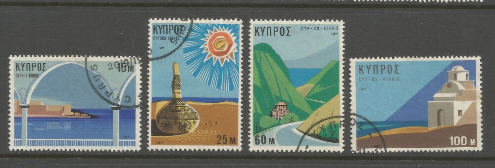 Cyprus Stamps SG 378-81 1971 Tourism - USED (n860)