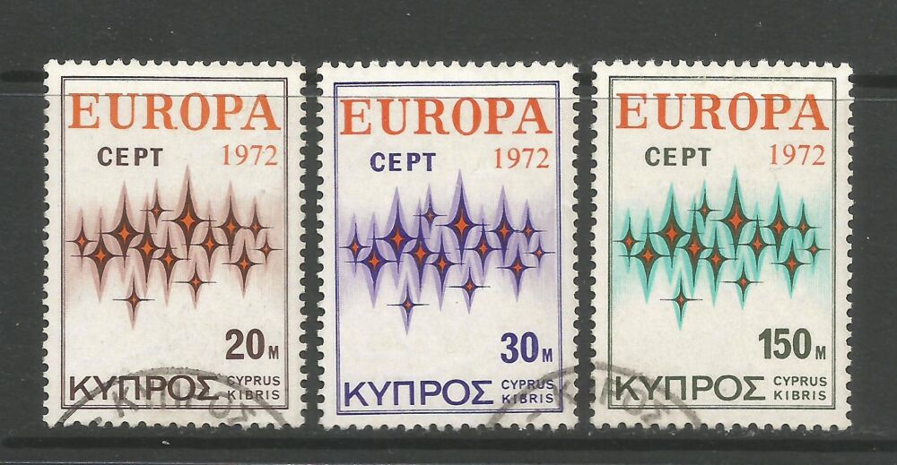 Cyprus Stamps SG 387-89 1977 Europa Communications - USED (n879)
