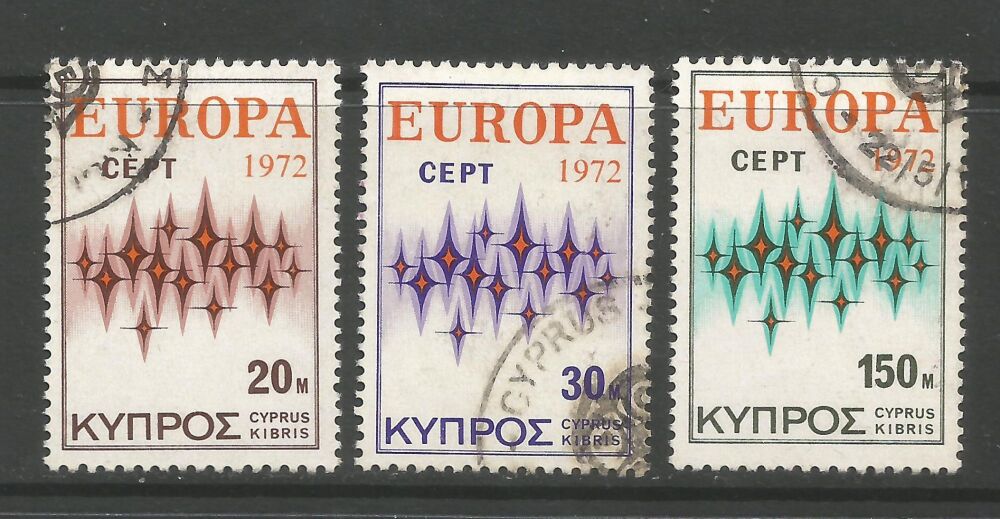 Cyprus Stamps SG 387-89 1977 Europa Communications - USED (n880)