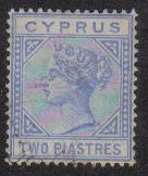 Cyprus Stamps SG 034 1892 Two  Piastres - USED (e416)