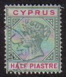 Cyprus Stamps SG 040 1896 Half Piastre - USED (d753)