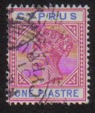 Cyprus Stamps SG 042 1896 One Piastre - USED (d904)