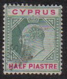 Cyprus Stamps SG 050 1902 Half Piastre - USED (e424)