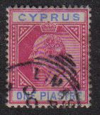 Cyprus Stamps SG 052 1903 One Piastre - Used (e430)