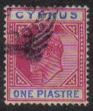 Cyprus Stamps SG 064 1904 One Piastre - Used (e436)