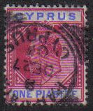 Cyprus Stamps SG 064 1904 One Piastre - USED (e437)