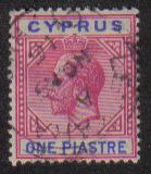 Cyprus Stamps SG 077 1912 One Piastre - USED (e454)