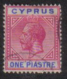 Cyprus Stamps SG 077 1912 One Piastre - USED (e455)