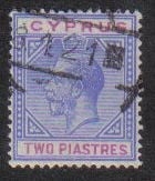 Cyprus Stamps SG 078 1913 Two Piastres - USED (e459)