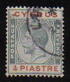 Cyprus Stamps SG 103 1924 1/4 Piastre - Used (b304)