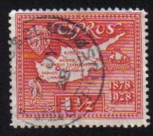 Cyprus Stamps SG 125 1928 One and a half Piastres - USED (e287)