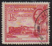 Cyprus Stamps SG 137 1934 1 1/2 Piastres - USED (e631)