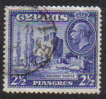 Cyprus Stamps SG 138 1934 2 1/2 Piastres - USED (e602)