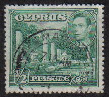 Cyprus Stamps SG 152 1938 KGVI 1/2 Piastre - USED (g154)