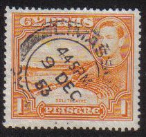 Cyprus Stamps SG 154 1938 KGVI  1 Piastre - USED (g199)